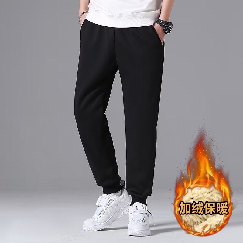 2023 Mens Fleece Sweatpants Winter Thick Loose Fit Cashmere pants  - Image 5