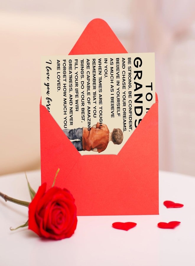 FANCYLUCKY Grandson Birthday Card Adult, Happy Birthday Card Gifts for Grandson from Grandpa Grandma Grandparents - Image 5