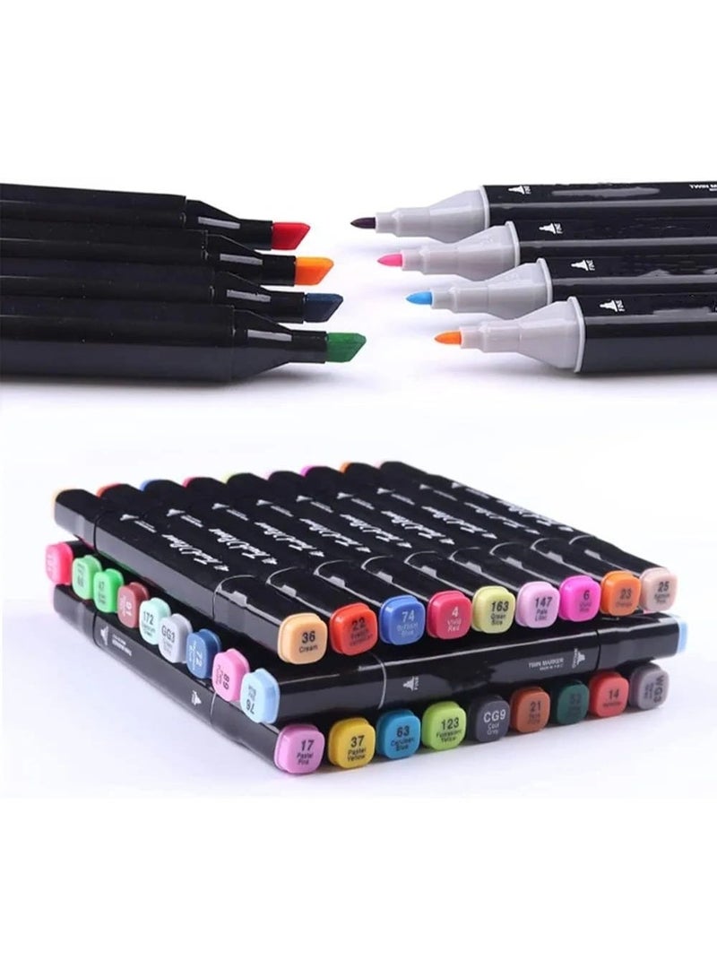 Dual-Tip Alcohol Marker Set – 80 Colors - Image 3