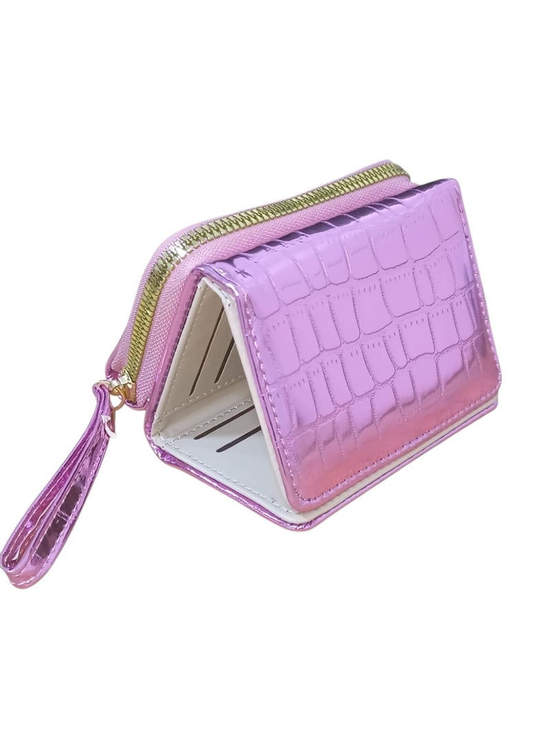 Women's Small Wallet with Zipper – Stylish Cash & Card Holder with Multiple Card Slots for Daily Use - Image 1