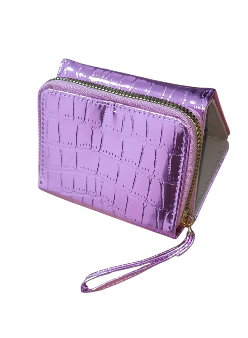 Women's Small Wallet with Zipper – Stylish Cash & Card Holder with Multiple Card Slots for Daily Use - Image 4