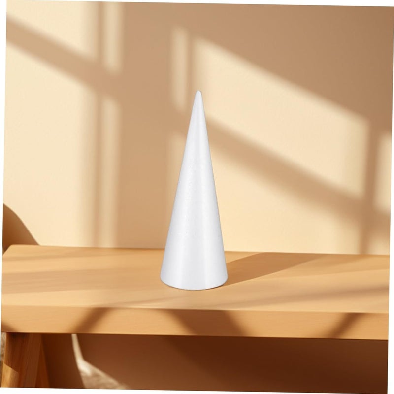 4 Pack White Solid Foam Cones for DIY Crafts and Home Decor Blank Cone Shapes - Image 5
