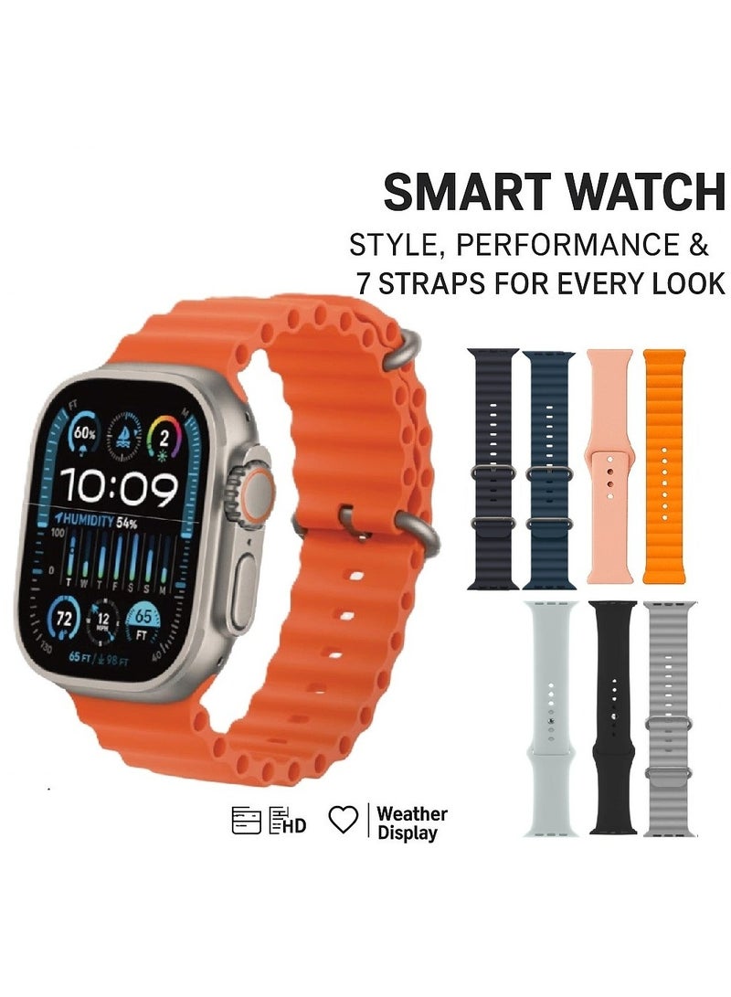 micro speed Smart Watch HW-67 ultra Health Fitness Tracker Sport Watch 49MM-White - Image 1