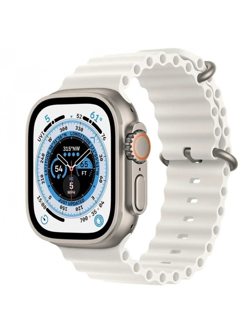 micro speed Smart Watch HW-67 ultra Health Fitness Tracker Sport Watch 49MM-White - Image 4