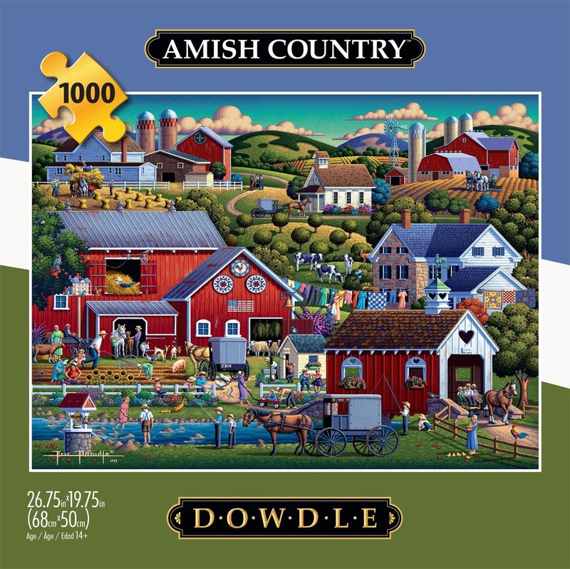 Buffalo Games - Dowdle - Amish Country - 1000 Piece Jigsaw Puzzle for Adults -Challenging Puzzle Perfect for Game Nights - Finished Size is 26.75 x 19.75 - Image 2