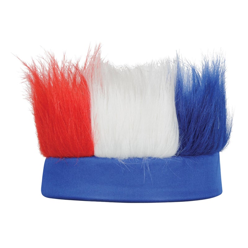 Beistle Red White and Blue Patriotic Hairy Headband for 4th of July, Independence Day Celebrations - Image 1