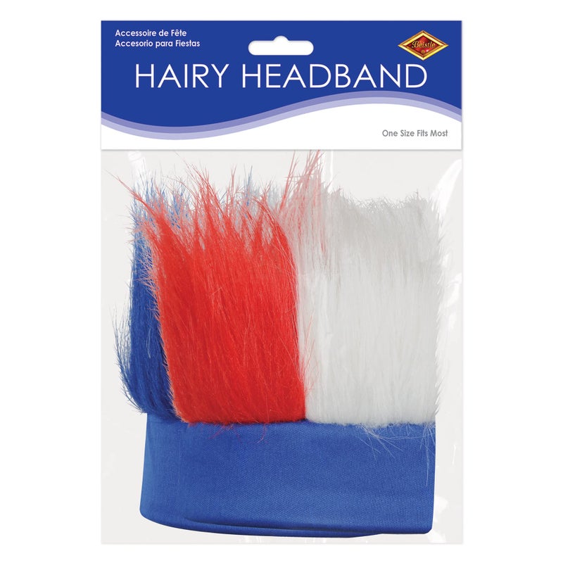Beistle Red White and Blue Patriotic Hairy Headband for 4th of July, Independence Day Celebrations - Image 5