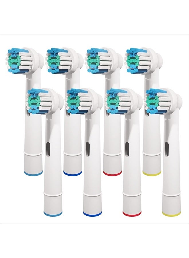 genkent 8 Pcs Replacement Toothbrush Heads Compatible with Oral B Braun Cross Clean, Professional Electric Toothbrush Brush Heads Refills for Oral-B Action Pro 500/750/1000/1500/3000/3757/5000/7000/75