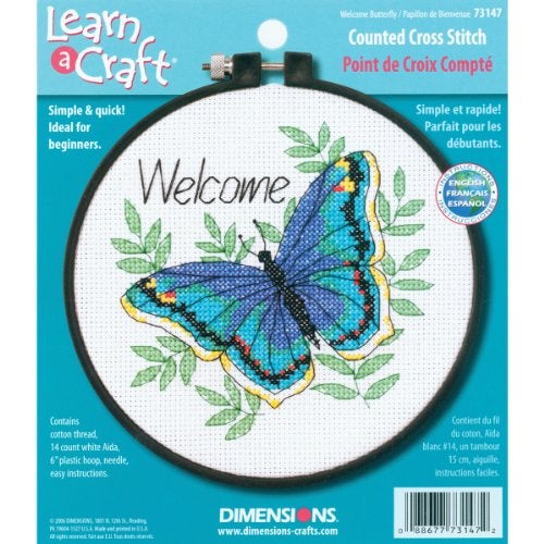 Dimensions 73147 Needlecrafts Counted Cross Stitch, Welcome Butterfly - Image 1