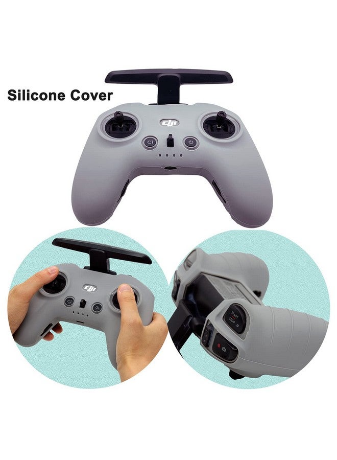 RAWECUD Fpv Controller Lanyard Neck Strap And Remote Controller Silicone Cover For Dji Fpv Combo Avata Remote Controller Accessories (Grey Cover + Lanyard) - Image 2