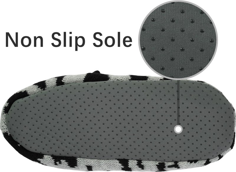 BenSorts Winter Thick Slipper Socks for Men Gift Warm Cozy Soft Fleece House Socks Slipper Non Skid with Grippers Black Camo Size 10 11 12 13 - Image 4