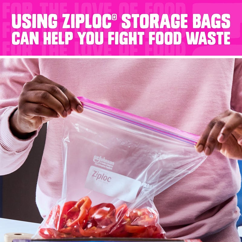 Ziploc Gallon Food Storage Bags, Stand-Up Bottom, Easy to Fill, 42 Count - Image 5