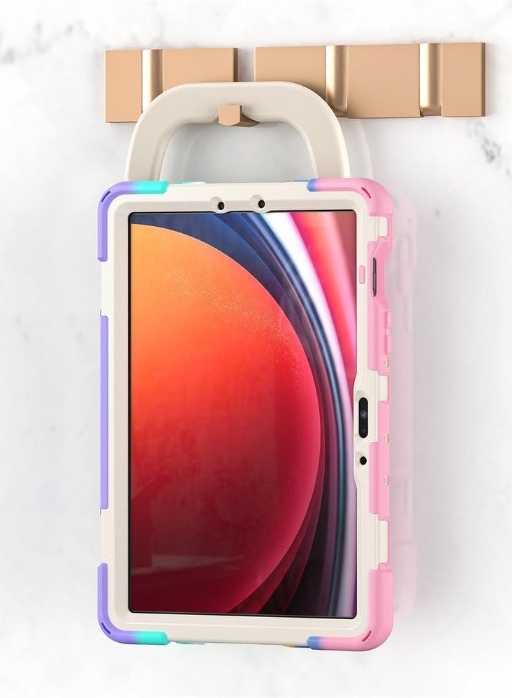 general Protective Case for Samsung Galaxy Tab S9 11 inch with Round Kickstand, 3 in 1 Heavy Duty Rugged Double Silicone + Hard Plastic Frame with Shoulder Strap - Image 2