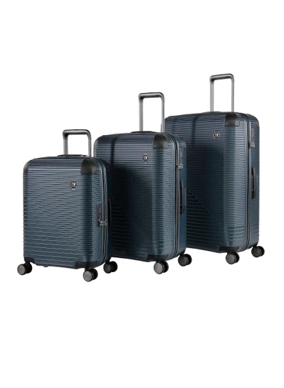 إيمينينت Wheeled Luggage Trolley Set For Unisex TPO Compound 4 Double Inline Skate wheels with TSA lock KJ24N Set of 3 Graphite