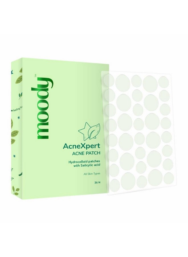  مودي لاصقات حب الشباب من Acnexpert للوجه بحمض الساليسيليك (0.5%)، هيدروكولويد والشاي الأخضر | لاصقة هيدروكولويد | إزالة حب الشباب | لاصقة حب الشباب | ملصقات الوجه غير المرئية | مزيل البثور | يقلل من حب الشباب، (36 قطعة) - Image 1