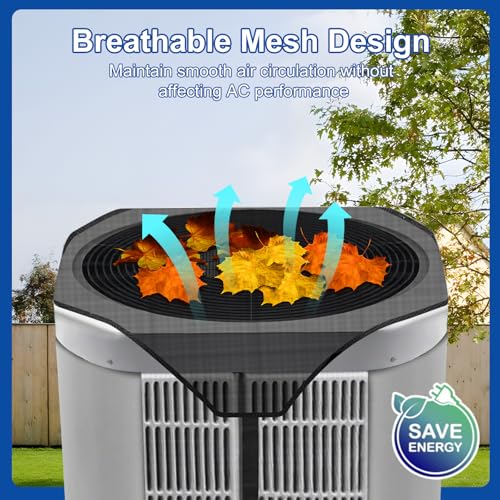 Botyboty Central Air Conditioner Covers for Outside Units 36'' x 36'', AC Mesh Covers for Outside Unit, AC Unit Cover Outdoor Air Conditioner Condenser Hvac Heat Pump Cover Breathable Top Universal Defender - Image 4