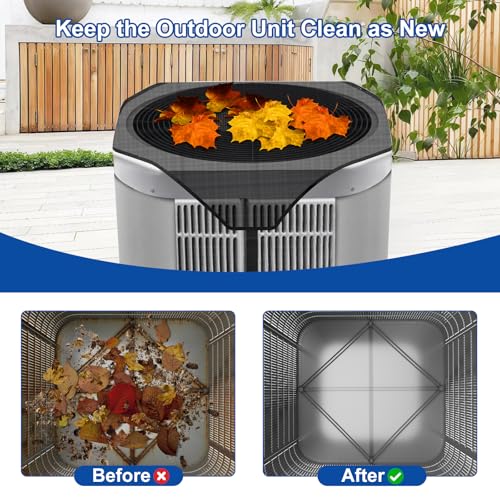 Botyboty Central Air Conditioner Covers for Outside Units 36'' x 36'', AC Mesh Covers for Outside Unit, AC Unit Cover Outdoor Air Conditioner Condenser Hvac Heat Pump Cover Breathable Top Universal Defender - Image 5
