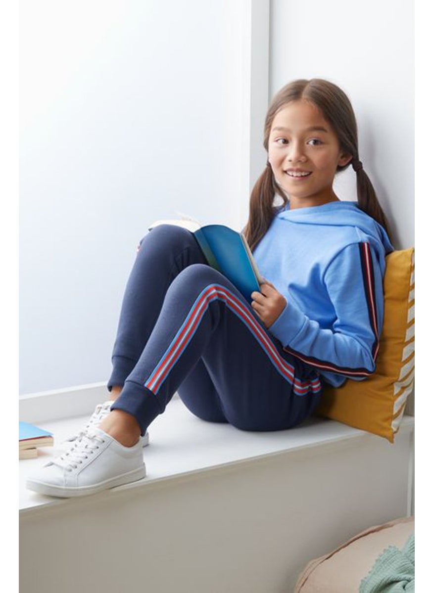 Tchibo - Kids Girl Drawstring Sweatpants, Navy Blue - Image 1