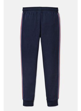 Tchibo Kids Girl Drawstring Sweatpants, Navy Blue  - Image 3