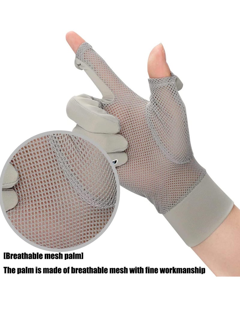 Generic 3 Pairs Women Summer UV Protection Gloves Non Slip UV Sunscreen Protection Gloves Non-slip Sunblock Summer Driving Gloves Quick Dry Sun Protection Gloves for Outdoor  - Image 5
