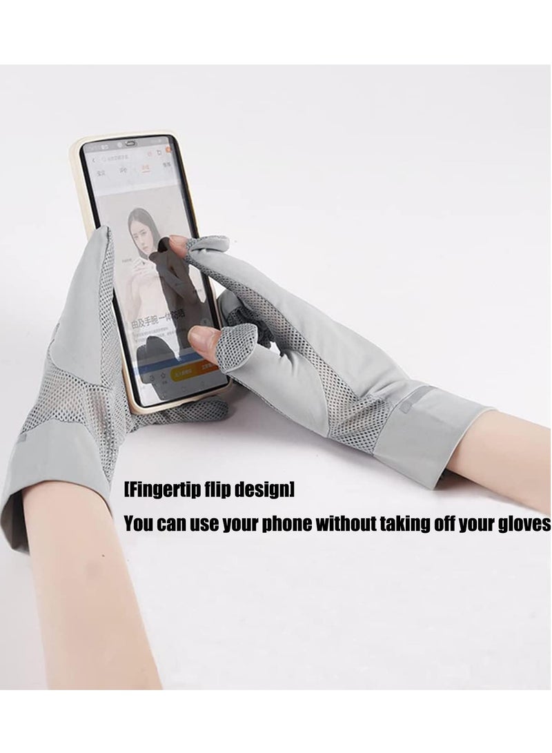 Generic 3 Pairs Women Summer UV Protection Gloves Non Slip UV Sunscreen Protection Gloves Non-slip Sunblock Summer Driving Gloves Quick Dry Sun Protection Gloves for Outdoor  - Image 3