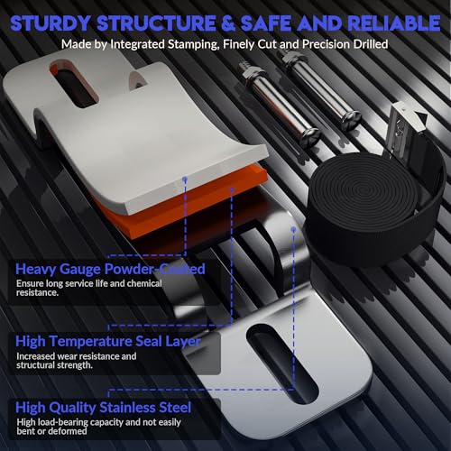 Yingsi-fty 1 Pcs Gas Cylinder WallMounted Bracket Gas Cylinder Fixed Rack Gas Cylinder Floor Mount Storage Stand with Screws and Safety Nylon Belt Suitable for RV Propane Tank Holder - Image 3