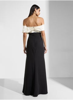 Namshi x Two Toned Off Shoulder Dress  - Image 2