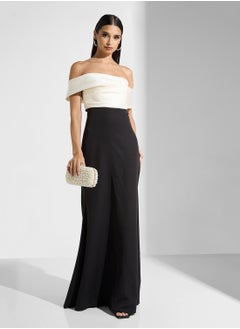 Namshi x Two Toned Off Shoulder Dress  - Image 5