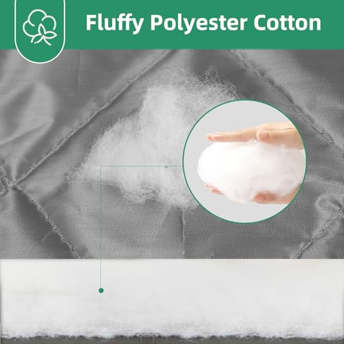 BONLACES Insulated Magnetic Door Curtain for Winter, Thermal Door Cover with Triple-Layer Oxford Fabric, Windproof Cold Draft Blocker, Energy Saving Waterproof Curtain for Indoor Outdoor - Image 4