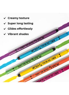 LAMEL 406 Oh My Color Gel Eyeliner Orange Creamy Texture Hypoallergenic & Super Long Lasting Eyeliner Glides Effortlessly Vibrant Shades Crueltyfree Eyeliner Waterproof Pencil 1.4Gm  - Image 2