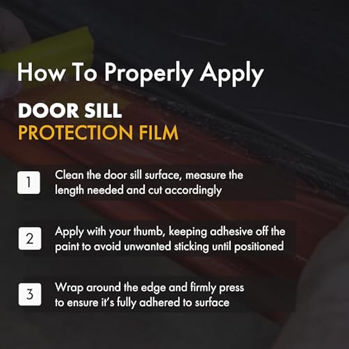 rayihni Xpel Clear Universal Door Sill Guard Paint Protection Film Kit - Image 4
