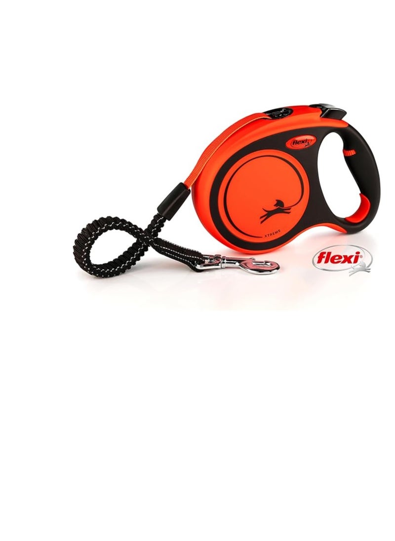 Flexi - Flexi Xtreme L Retractable Dog Leash – 5m Extra-Durable Tape, Shock-Absorbing, Tangle-Free – Black/Orange for Large Dogs up to 50kg - Image 1