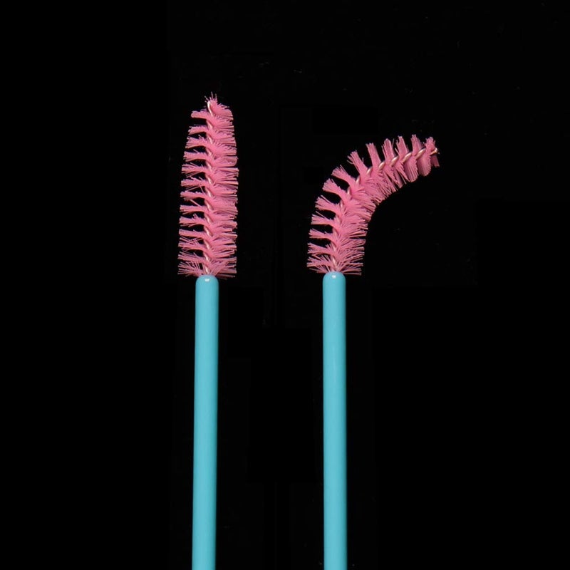 MyAoKuE-UP 300 Pack Disposable Mascara Wands Eye Lash Brushes Eyelash Extension Tool Makeup Brush Kit, Blue/Pink - Image 2