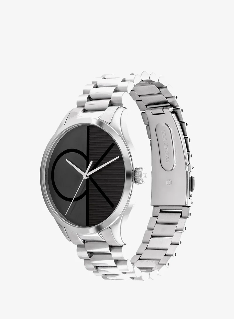 Calvin Klein  Iconic Collection Analog Quartz Watch Unisex With Silver Stainless Steel Bracelet - 25200163  | Best Price UAE