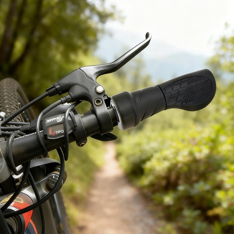 Ebike Half Twist Throttle, 20X Speed Control Handle, M8 Waterproof Connector, 2.4 X 1.6 in / 6 X 4 Cm, Anti-Slip Rubber Grip with Plastic Shell - Image 5