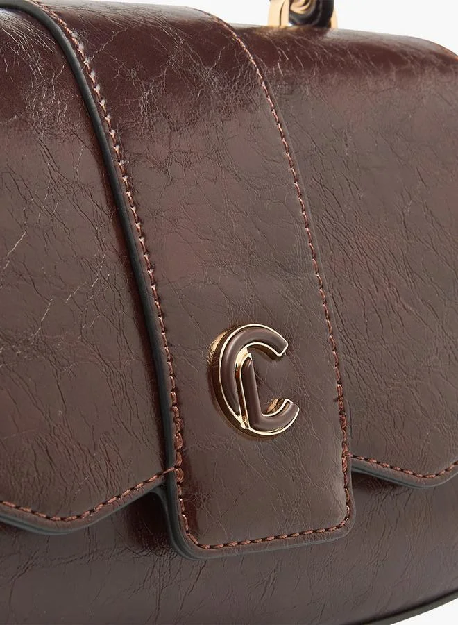 Le Confort  Solid Satchel Bag with Detachable Strap and Button Closure for Women | Best Price UAE