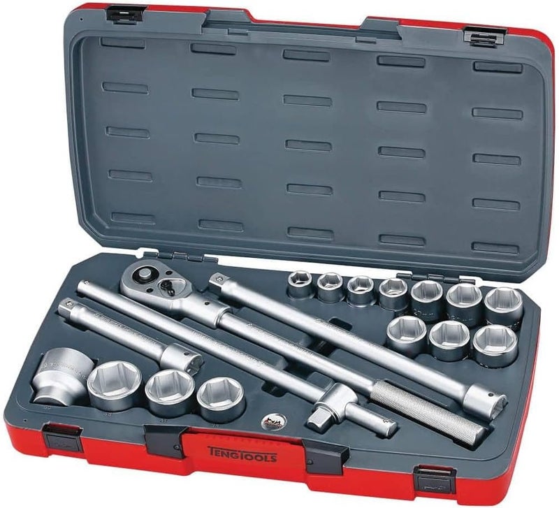Teng Tools T34186 3/4 Inch Socket Set Metric Drive 18 Pieces