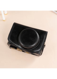 Generic Canon G7X2 Camera Bag G7X3 G9X SX720 SX730 SX740 Camera Cover Protective Case Photography Equipment Leather Document Bag-Dimensions:SX720/SX730/XS740 [oil Skin] Black  - Image 1