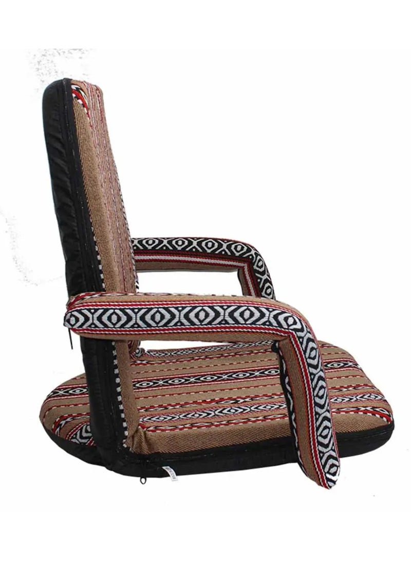 Arabic Majlis Camping Chair with Floor Adjustable Angles Padded | Lazy Chair | Foldable Sand sitting Chair Meditation,Reading ,TV Watching,Gaming - Image 2