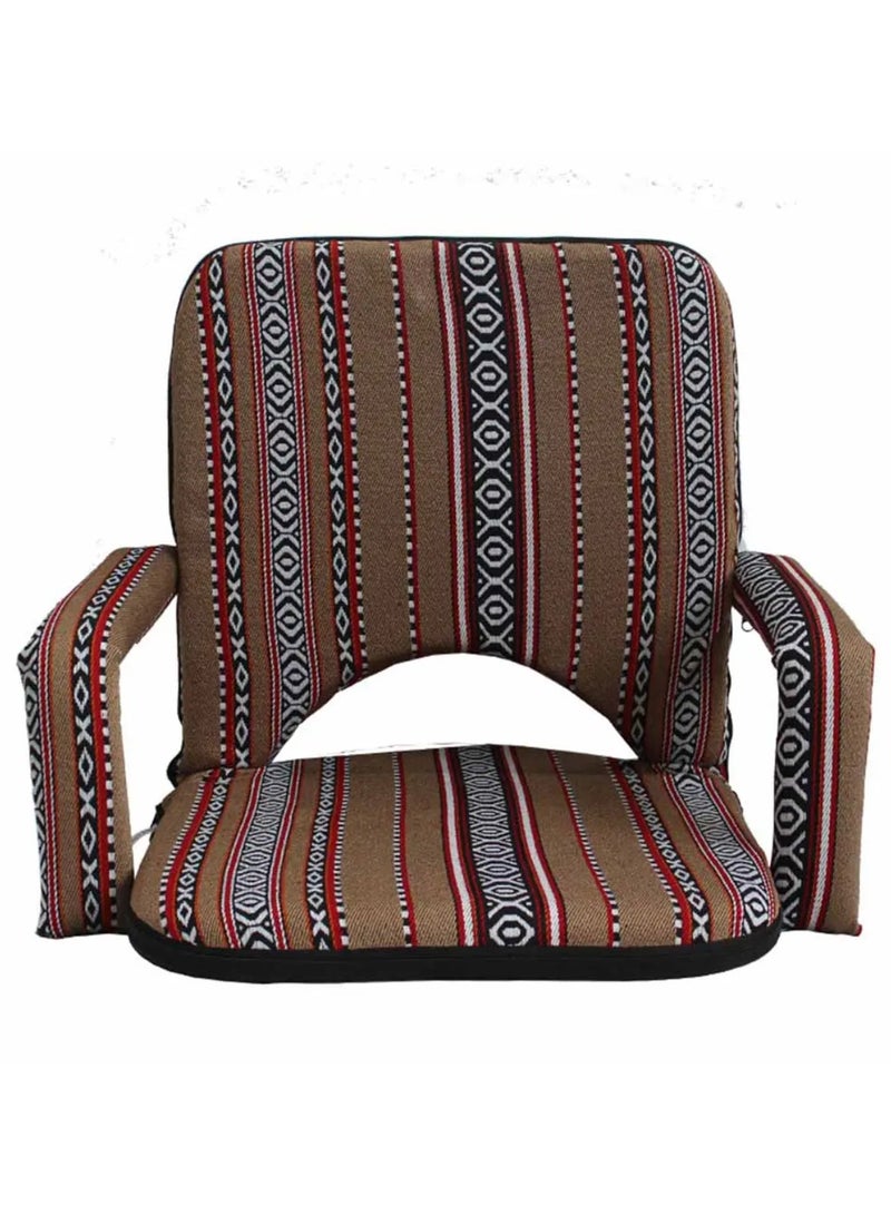 Arabic Majlis Camping Chair with Floor Adjustable Angles Padded | Lazy Chair | Foldable Sand sitting Chair Meditation,Reading ,TV Watching,Gaming - Image 3