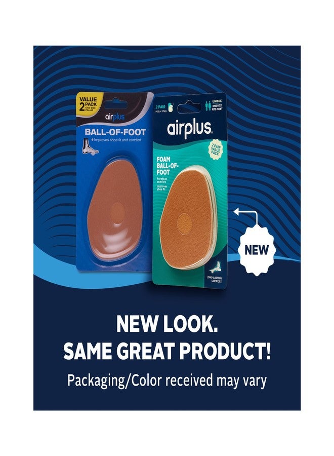 Airplus Ball-of-Foot Cushions-(FSA&HSA Eligible) Soft Foam Pads for Forefoot Comfort, Slippage Prevention, and Improved Fit - Perfect for High Heels, Flats, Dress Shoes, and Casual Footwear (2 Pairs) - Image 2