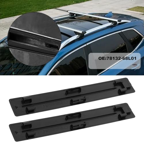 Micro Traders 2pcs Car Roof Sink Covers Top Moulding Clip Cover 78132-68L01 Roof Rack Bars Hole Top Cove Compatible with Suzuki Swift 2010-2017 Black Plastic - Image 2