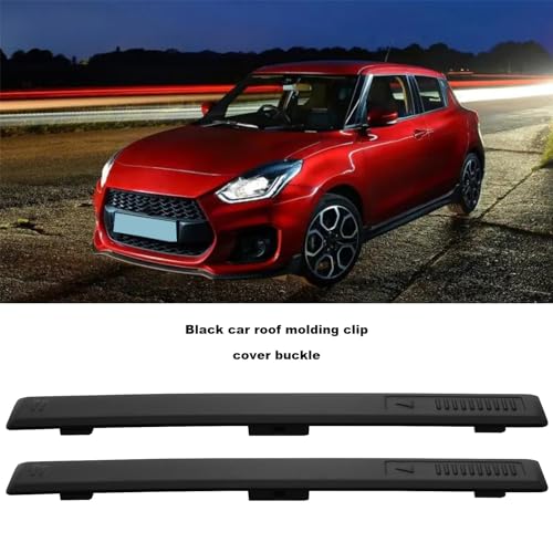 Micro Traders 2pcs Car Roof Sink Covers Top Moulding Clip Cover 78132-68L01 Roof Rack Bars Hole Top Cove Compatible with Suzuki Swift 2010-2017 Black Plastic - Image 3