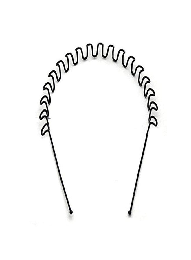 Assu Zig Zag Hair Band For Men Boys Zigzag Hair Band Men Clip Black(Pack Of 1) - Image 1