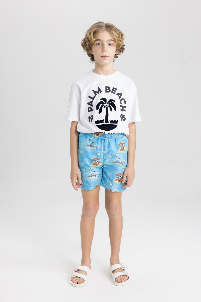 DeFacto Blue Boy Boy Snoopy Swim Shorts Casual - Image 2
