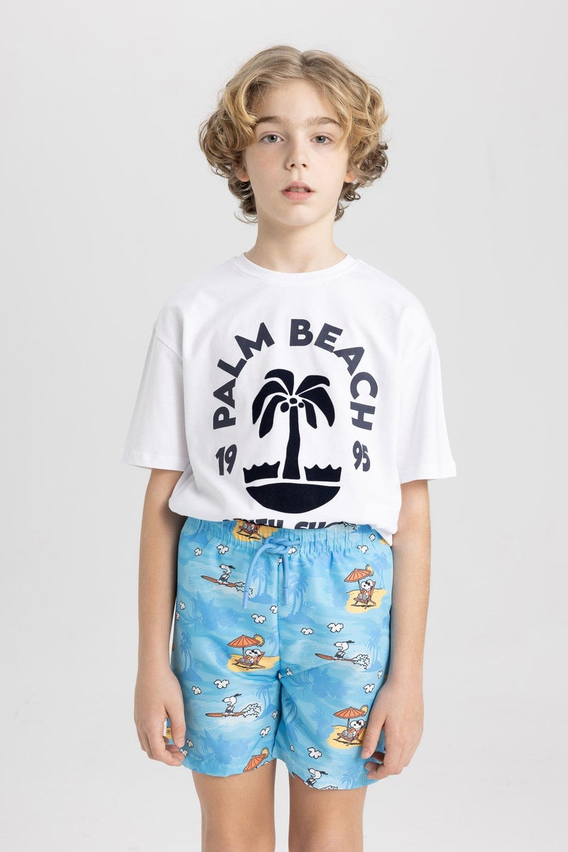 DeFacto Blue Boy Boy Snoopy Swim Shorts Casual - Image 4