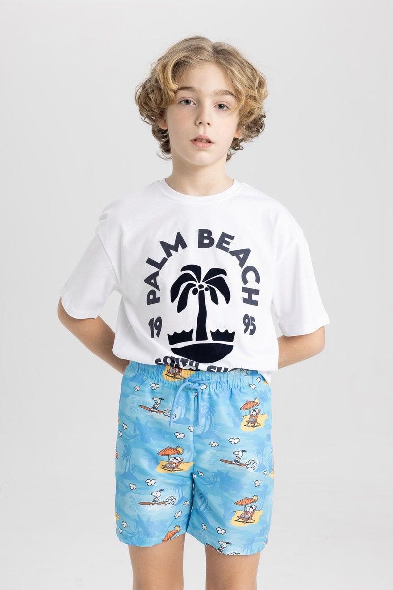 DeFacto Blue Boy Boy Snoopy Swim Shorts Casual - Image 3