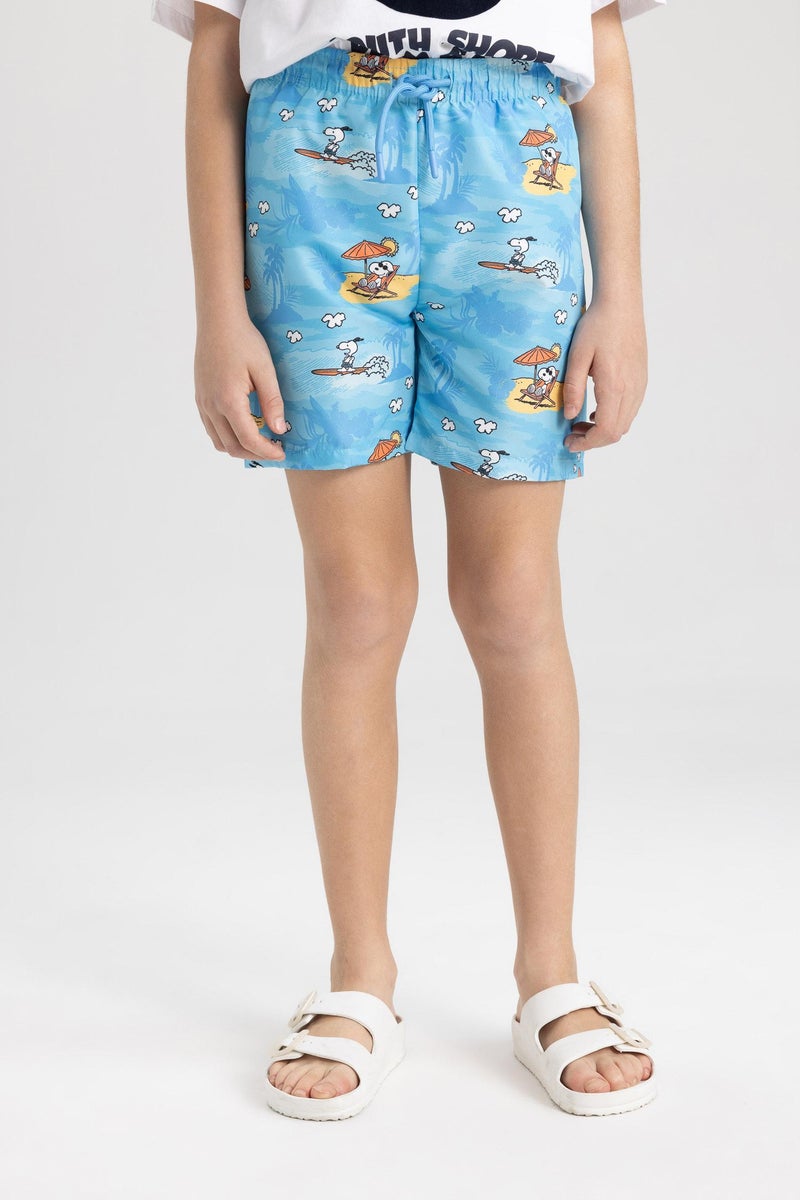 DeFacto Blue Boy Boy Snoopy Swim Shorts Casual - Image 1
