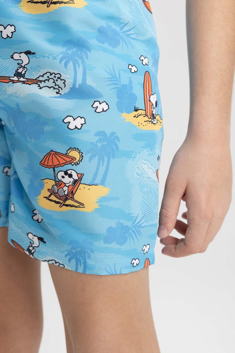DeFacto Blue Boy Boy Snoopy Swim Shorts Casual - Image 5
