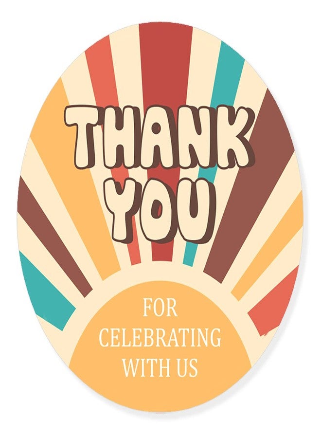 aPamr 2.4 Inch Boho Sunshine Thank You for Celebrating with Us Sticker,Boho Baby Shower Thank You Stickers,Boho Baby Shower Theme Supplies Favors Labels Decorations for Kids(80 PCS) - Image 1